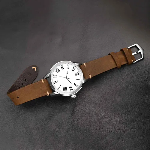 Vista 5 de BISONSTRAP Correas de reloj para hombre, correas de reloj de cuero cosidas a mano, liberación rápida, 0.709 in, 0.748 in, 0.787 in, 0.827 in, 0.866