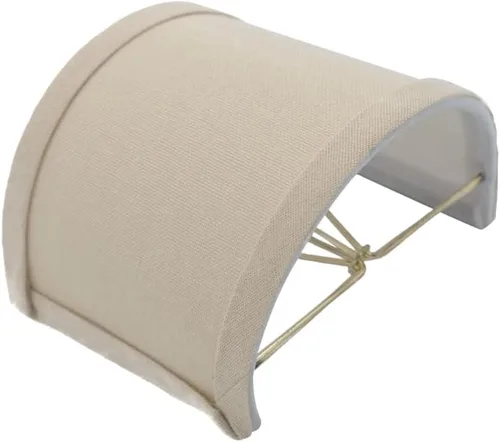 Vista 2 de Upgradelights Pantalla de lámpara de pared de medio barril de 4.5 pulgadas (lino beige)