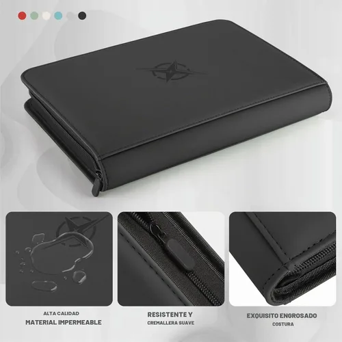 Vista 5 de Carpeta de carga superior, carpeta de tarjetas con 9 bolsillos para 288 Negro