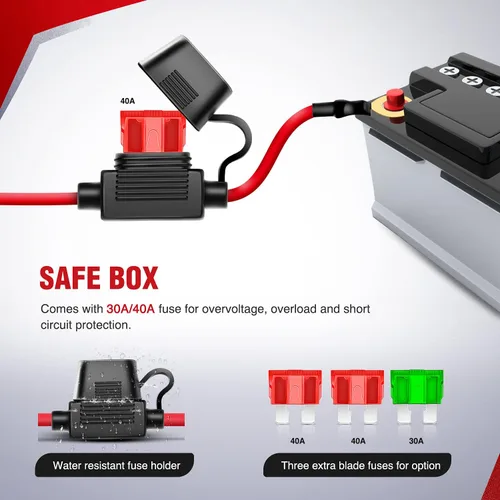 Vista 4 de Nilight Kit de arnés de cableado de barra de luz LED de cobre, 1 cable de 12 AWG resistente 12 V, interruptor de encendido y apagado, fusible