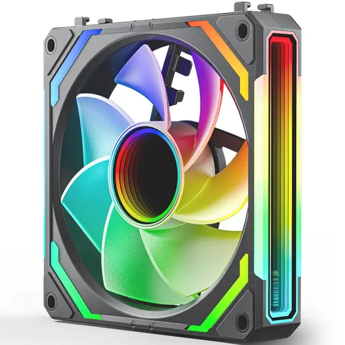 Vista 13 de AsiaHorse COSMIQ - Ventiladores RGB de 120 mm para PC, ventiladores de caja de computadora, ventilador de refrigeración PWM de 5V con conector de 3