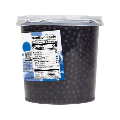 Vista 8 de Tea Zone Popping Pearls. Popping Boba, perlas negras con jugos saborizados, frasco de 7 Lb