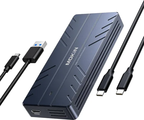 Vista 11 de Carcasa M.2 NVMe, carcasa SSD M.2 de 40 Gbps compatible con M4/Pro/Max MacBook Mac Mini, compatible con SSD tamaño 2230/2242/2260/2280 B+M M-Key