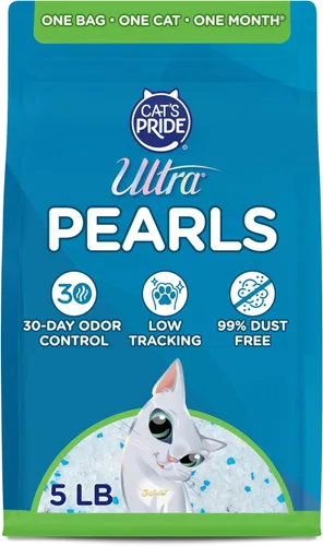 Vista 13 de Ultra Pearls Arena Premium para Gatos - 99.9% Libre de Polvo, Bajo Rastreo, Suave en las Patas, Sin Fragancia - 15 Libras Total