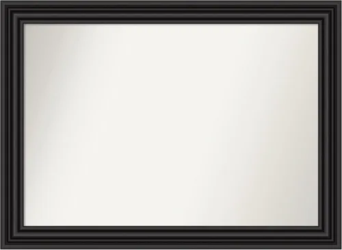 Vista 418 de Amanti Art Espejo personalizado, espejo de baño negro puente, espejo de pared o espejo de tocador de baño sobre el fregadero (26 x 26 pulgadas)