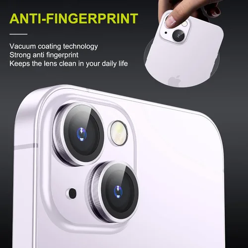 Vista 2 de WSKEN Protector de lente de cámara para iPhone 14 Plus (6.7 pulgadas) / iPhone 14 (6.1 pulgadas), modo de disparo nocturno, protector de pantalla