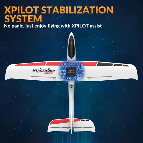Vista 3 de VOLANTEXRC - Avión planeador RC 4CH, nueva versión de avión de control remoto con giroscopio de 6 ejes para principiantes, 3 modos de vuelo