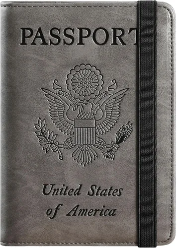 Vista 13 de Passport Holder, Travel Essentials, Passport Cover, RFID Travel Wallet 113#Negro