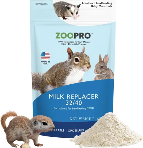 Vista 9 de Sustituto de leche – Fórmula saludable en polvo ideal para ardillas bebés, conejos, zarigüeyas, mapaches 100% instantánea para mezclar proteínas