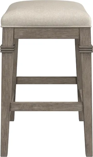 Vista 12 de Hillsdale Furniture Arabella Taburete de mostrador sin espalda, gris envejecido