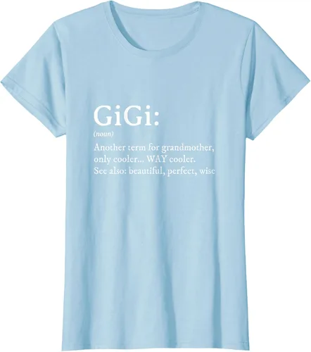 Vista 30 de Gigi Definition - Camiseta de regalo para abuela, cumpleaños y abuela, Negro