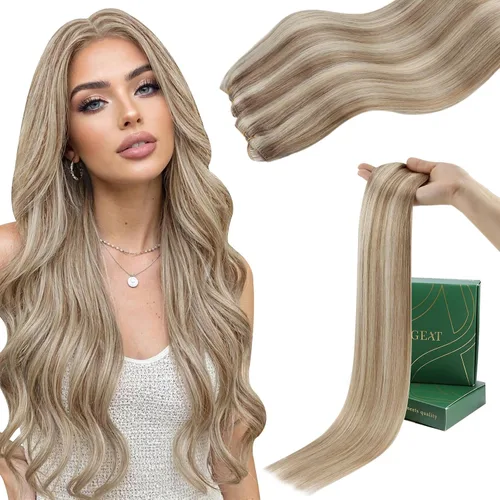 Vista 32 de Ugeat Extensiones de cabello humano de trama de mariposa, color negro, 16