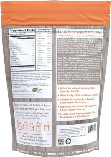 Vista 2 de swiig Daily Whey Protein Matrix (chocolate, 2.2 lb)