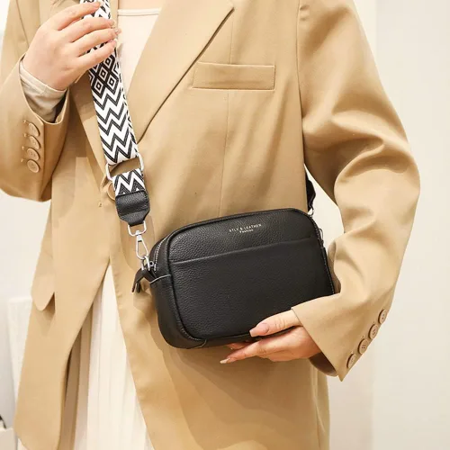 Vista 7 de Bolsos cruzados de cuero genuino para mujer, bolso casual hobo para mujer, bolso de hombro para mujer, bolso de mano elegante, bolso de mano, bolso