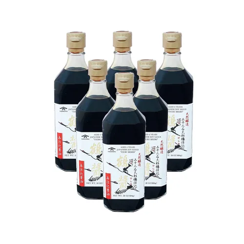 Vista 8 de Yamaroku Shoyu Pure Artisan Dark Sweet Japanese Premium Gourmet Barril añejado 4 Años, Salsa de soya Tsuru Bisiho, 18 onzas (532 ml) paquete de 1