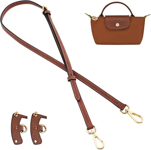 Vista 27 de Jiesinlov Correa de Hombro de Cuero para Bolso de Repuesto, Kit de Conversión Ajustable para Bandolera Compatible con Mini Bolso Antracita