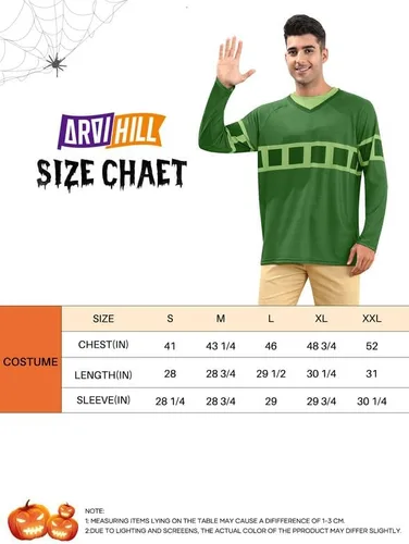 Vista 7 de Arvilhill Disfraz de Halloween para adultos, camisa polo clásica a rayas