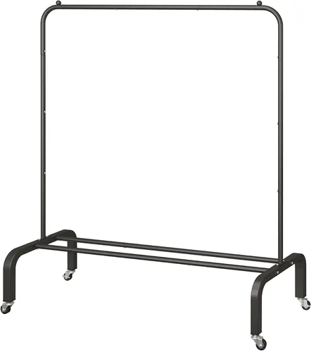 Vista 11 de JIUYOTREE Perchero de ropa estándar con estantes de almacenamiento, organizador de ropa para colgar ropa, abrigo, chaqueta, camisa, suéter, jeans
