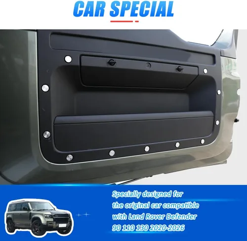 Vista 3 de Cubierta protectora de tornillo de puerta de aleación de aluminio para Land Rover Defender 110 130 2020-2022 accesorio interior de automóvil