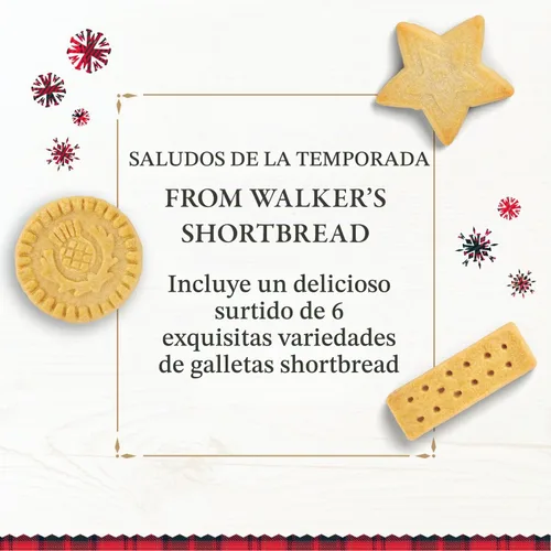 Vista 3 de Calendario de Adviento 2025 de Walker’s con galletas Shortbread de Escocia - 24 unidades (10.4 oz) - Caja de galletas de edición limitada