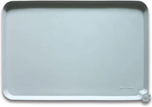 Vista 8 de Hoki Found - Bandeja de silicona para comederos de perros y gatos, tapetes impermeables para comida y agua, color caramelo
