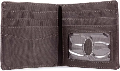 Vista 5 de Big Skinny Billetera delgada de dos pliegues para hombre, con capacidad para hasta 35 tarjetas