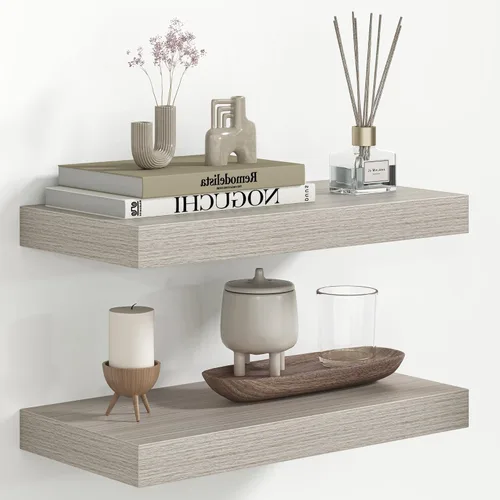 Vista 60 de Fun Memories Estantes flotantes – Estante de pared de 9.3 pulgadas de profundidad para decoración y almacenamiento – Estantería de exhibición