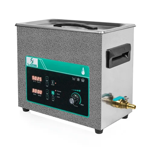Vista 8 de Limpiador ultrasónico de 3 litros con potencia y barrido ajustables, máquina de limpieza ultra sónico de 120 W, temporizador digital y calentador