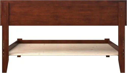 Vista 9 de AFI, Orlando - Cama de plataforma de madera de perfil bajo, color nogal Nuez