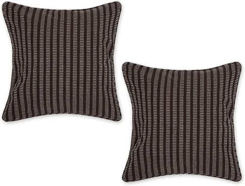 Vista 16 de DII Colección de fundas de almohada, algodón reciclado, cremallera oculta, 18x18, Dobby Plus, blanco roto, 2 piezas