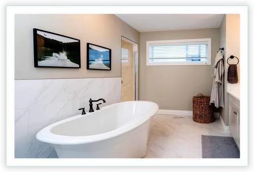 Vista 10 de Mirrors & Marble Espejo de tocador LED rectangular (48 x 32 pulgadas), vidrio antivaho moderno iluminado lateral para baño, dormitorio y montaje