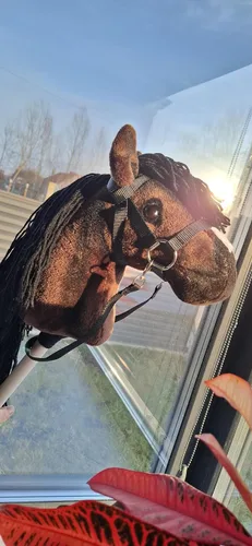 Vista 9 de Caballo de juguete para niños A4 Castaño Caballo de juguete con palo