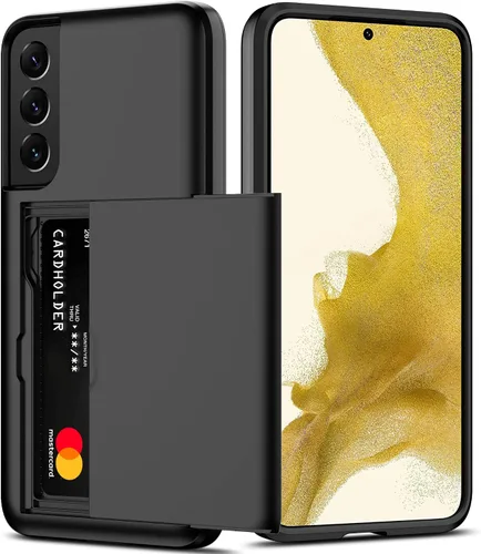 Vista 21 de Nvollnoe Funda para Samsung S22 con tarjetero 5G de 6.1 pulgadas, delgada, de doble capa, resistente, protector para Galaxy S22, funda con ranura