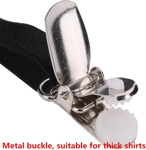 Vista 4 de LKXHarleya Camisa ajustable para hombre con tirantes para camisas y piernas de caballero