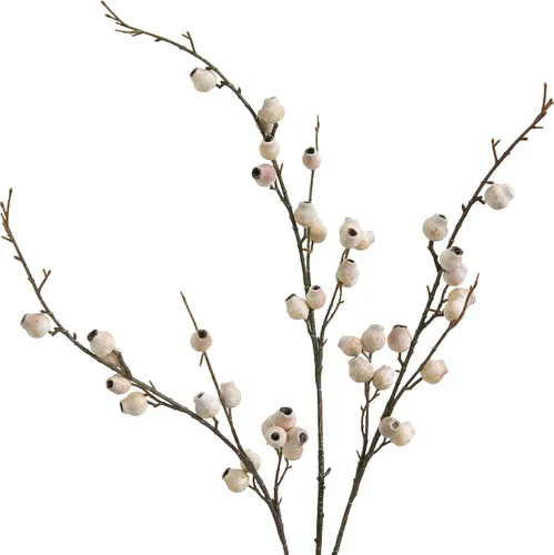 Vista 13 de FiveSeasonStuff Tallo de bayas artificiales de musgo antiguo, 35 pulgadas
