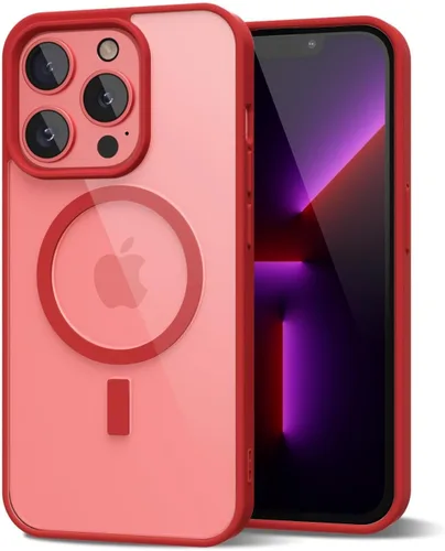 Vista 35 de oakxco Funda magnética transparente compatible con Magsafe, bonita funda delgada y transparente de poliuretano termoplástico no amarillenta, carcasa