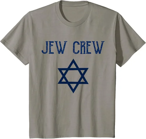 Vista 39 de Camiseta Jew Crew Jewish Star, gris, S