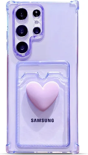 Vista 19 de Tuokiou Funda compatible con Samsung Galaxy Note 20, bonito diseño de corazón 3D, protección suave a prueba de golpes con tarjetero para Samsung