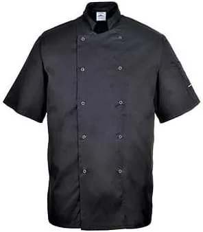 Vista 2 de Portwest Workwear Mens Kent Chefs chamarra, XS, Negro