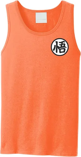 Vista 4 de ALLNTRENDS Camiseta sin mangas para hombre, con símbolo de entrenamiento de Goku