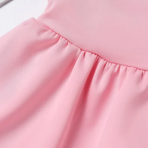 Vista 5 de Baby Girl Tutu Dress Summer Sleeveless Ruffle Princess Birthday Party Dresses Flower Bowknot Sundress with Headband Set