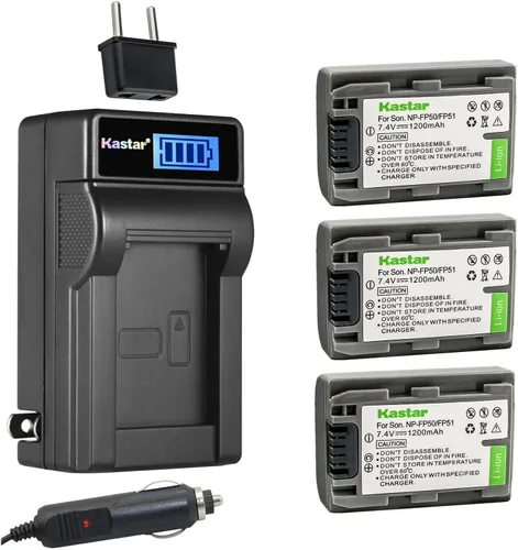 Vista 6 de Kastar NP-FP50 / FP51 - Cargador de batería LCD de CA compatible con Sony DCR-HC36, DCR-HC39, DCR-HC40, DCR-HC41, DCR-HC42, DCR-HC43, DCR-HC44