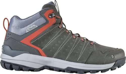 Vista 2 de Oboz Sypes Mid Leather Botas impermeables para hombre, color plomizo, talla 15, mediana, plomizo
