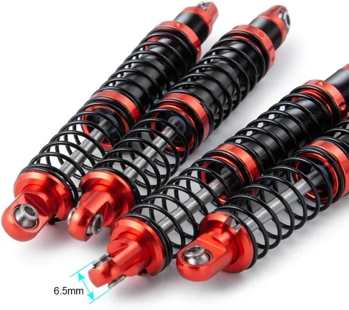 Vista 5 de Que-T Amortiguador de metal 4pcs para 1/10 RC Crawler Car SCX10 D90 TRX4 TRX6 (2.953 in)