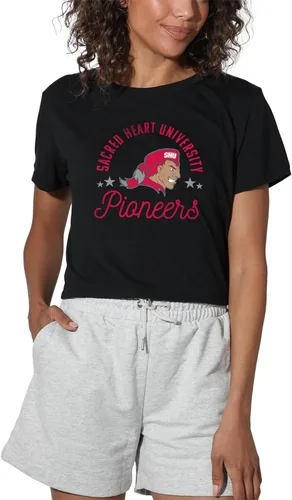 Vista 172 de Colección oficial de camisetas con diseño de mascota desgastada para mujer, color negro Grizzlies del estado de Adams