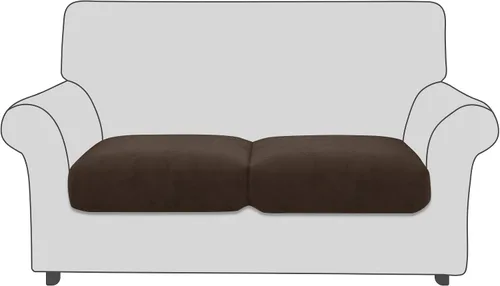 Vista 25 de Fundas de cojín de terciopelo para asiento de sofá, fundas elásticas para cojines de sofá, antideslizantes, protectores de muebles, fundas de cojín