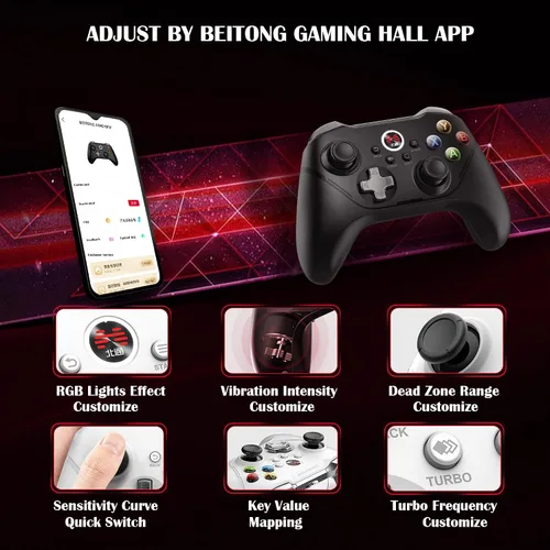 Vista 7 de BEITONG ASURA 2 Pro NS PC Switch Game Controller Wireless Gamepad For Nintendo Switch Win 7 8 10 11 Android iPhone iPad Steam Gaming, 6 Axis