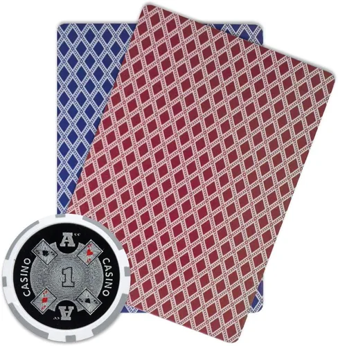 Vista 3 de Brybelly Ace Casino Poker Chip - Compuesto de arcilla pesada de 0.49 oz, paquete de 50