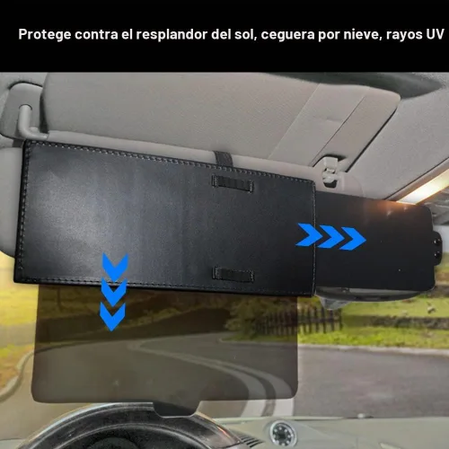 Vista 4 de Extensor de visera de automóvil, parasol para parabrisas y ventana lateral, extensor de parasol antirreflejo para el asiento delantero del conductor