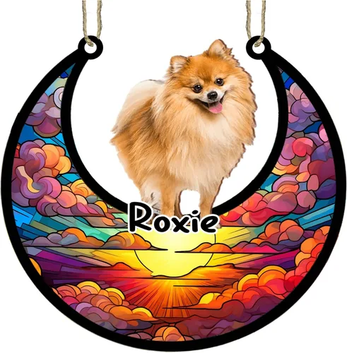 Vista 35 de LOVELYPOD Adorno de Navidad personalizado para perro pastor australiano, atrapasoles conmemorativo, adorno de Navidad de pastor australiano